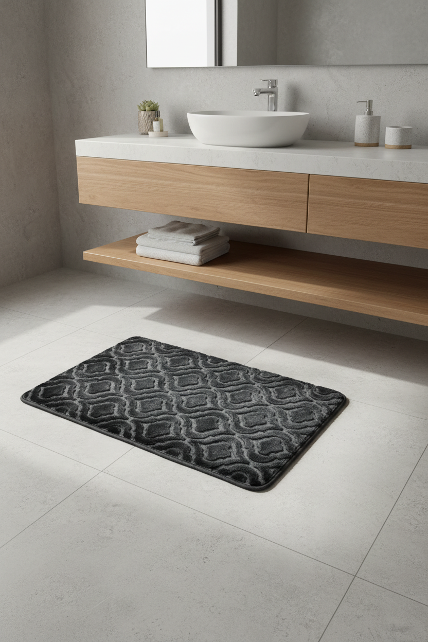 45° Lifestyle Charcoal Bath Mat