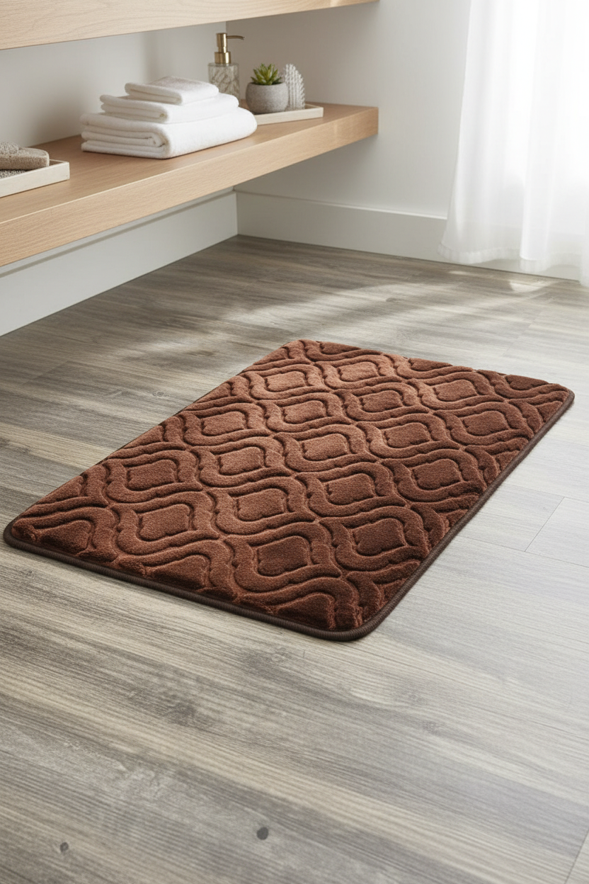 45° Lifestyle Chocolate Brown Bath Mat