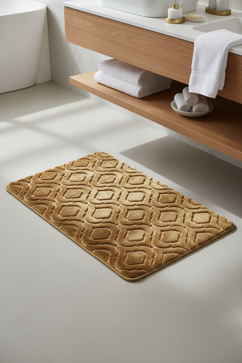 45° Lifestyle Golden Bath Mat