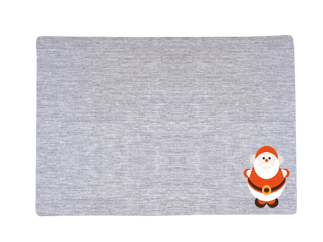 Premium Grey Color Santa Printed Table Placemat Set