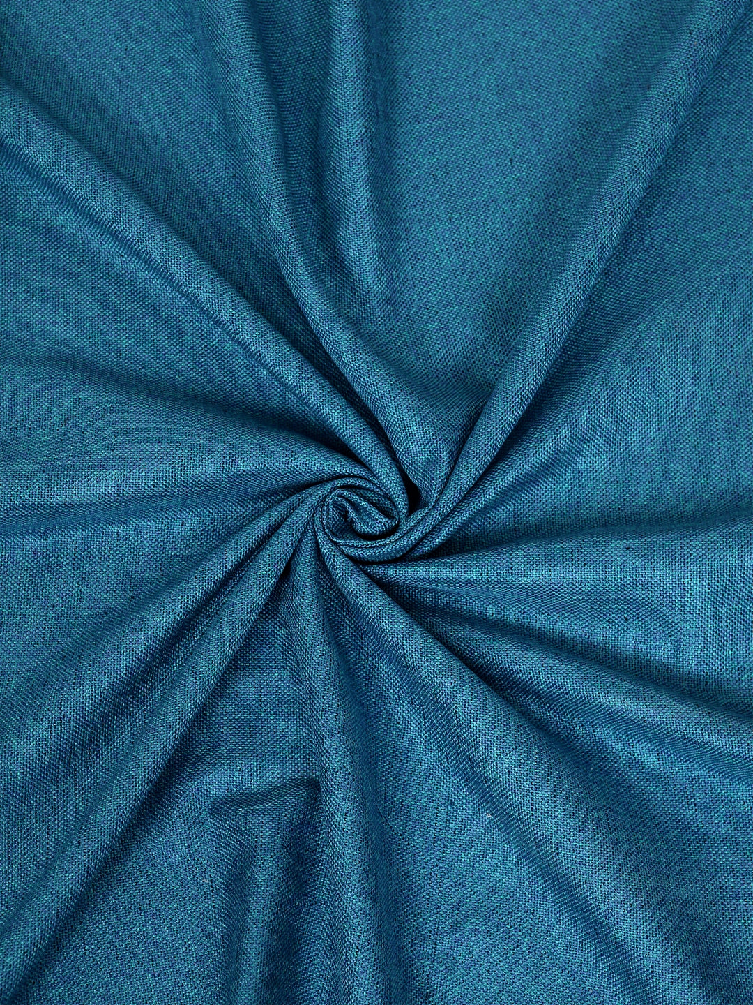 Soumya Premium Jute Finish Solid Blue Color Curtain, Pack of 1