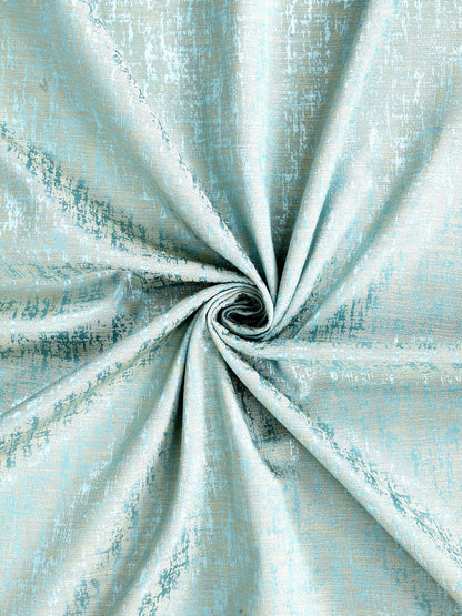 Soumya Hi end Satin Finish Premium Fabric Abstract Design Blue Color Curtain, Pack of 1