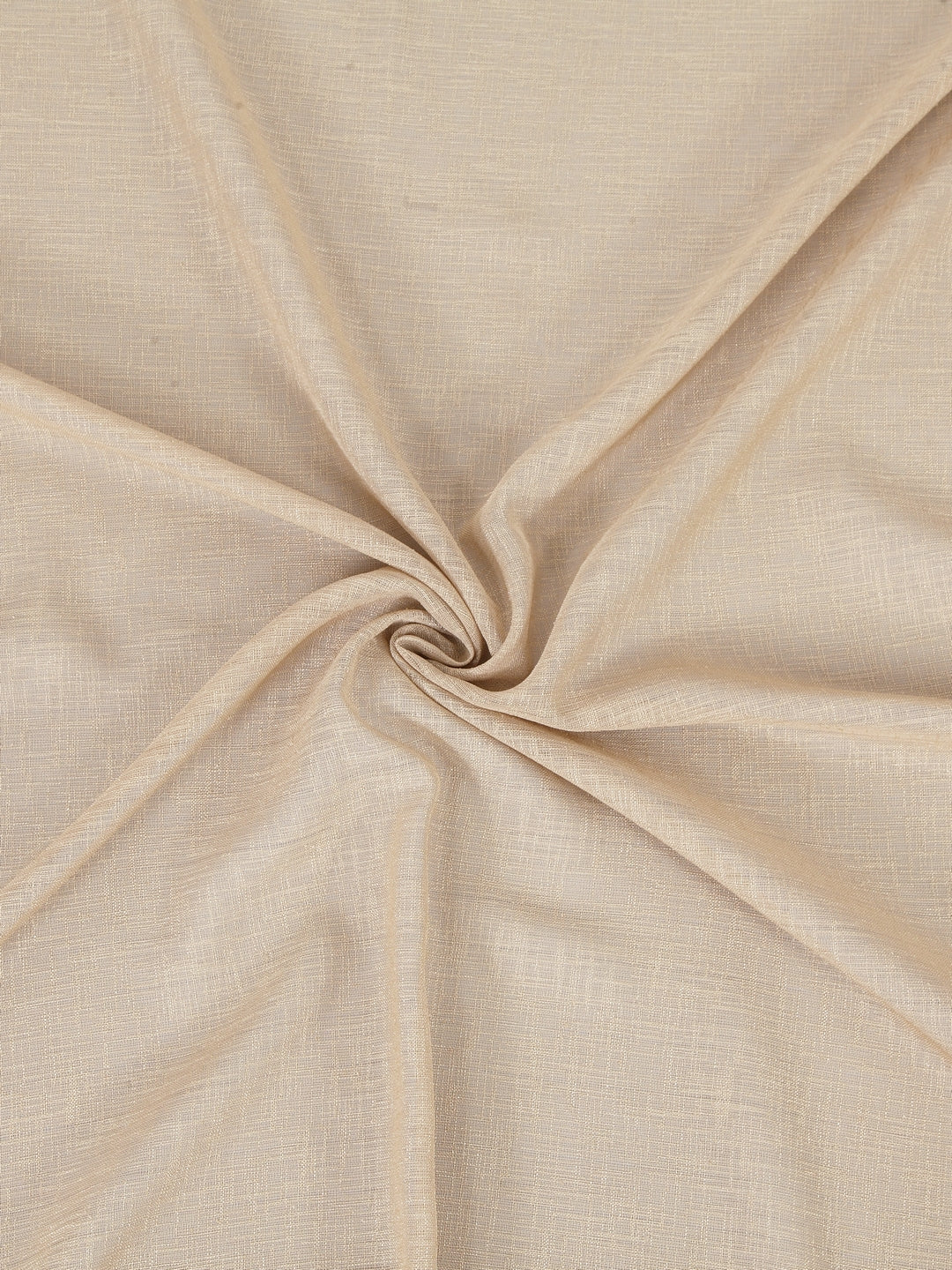 Soumya Premium Lightweight Solid Sheer Khakhi/Beige Color Linen Curtain, Pack of 1