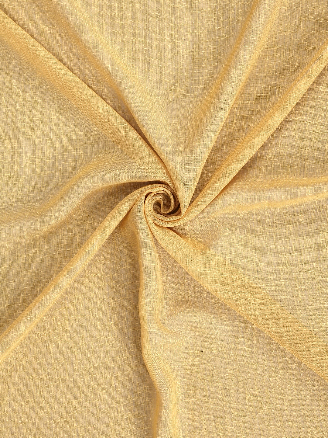 Soumya Premium Lightweight Solid Sheer Gold Color Linen Curtain, Pack of 1