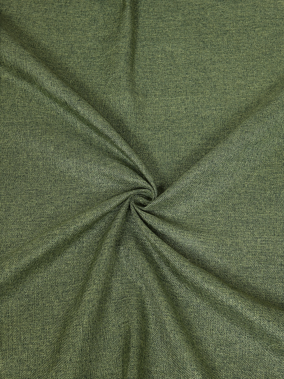 Soumya Premium Jute Finish Solid Green Color Curtain, Pack of 1