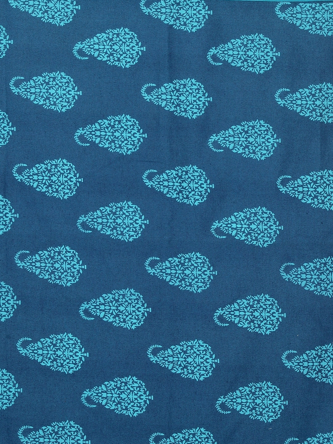 Mix n Match Premium Cotton Paisley Design Blue Color Diwan set, 1 Diwan Sheet, 2 Bolster Cover, 3 Cushion Covers