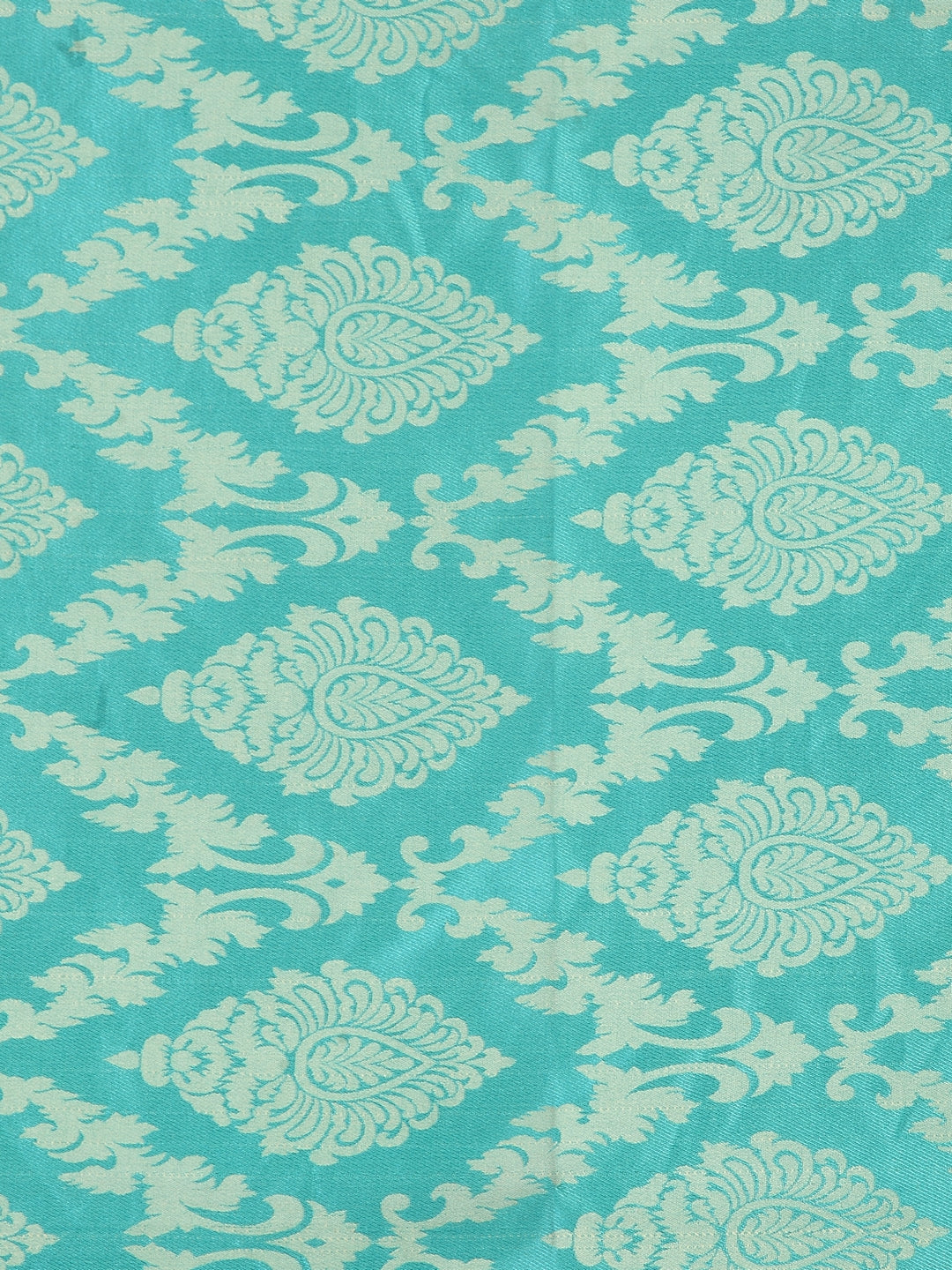 Set of 2 Satin Weaving Turquoise Color Single Bedcover Set, 1 Single Bedcover, with 1 Pillow Cover