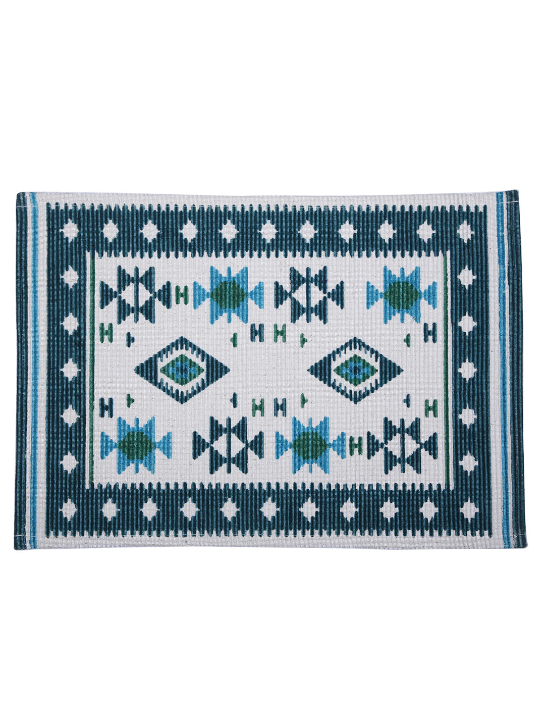 Table Placemats in Firozi/Blue color made with  Cotton Material , Kitchen Linen - 6 Pcs Set