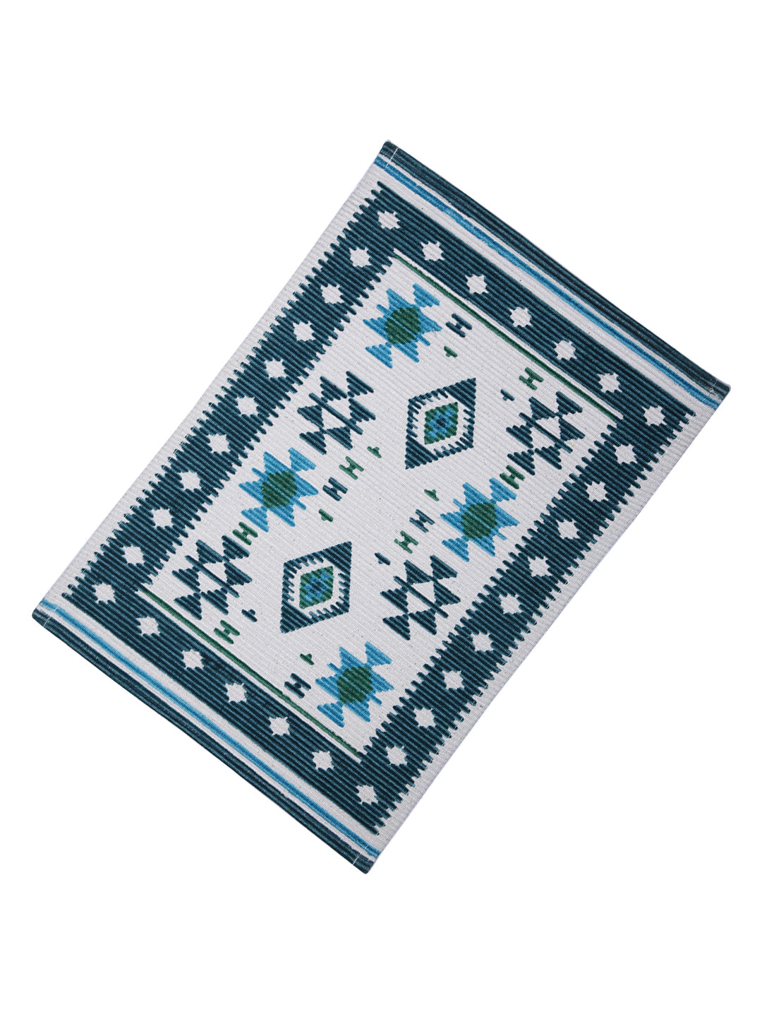 Table Placemats in Firozi/Blue color made with  Cotton Material , Kitchen Linen - 6 Pcs Set