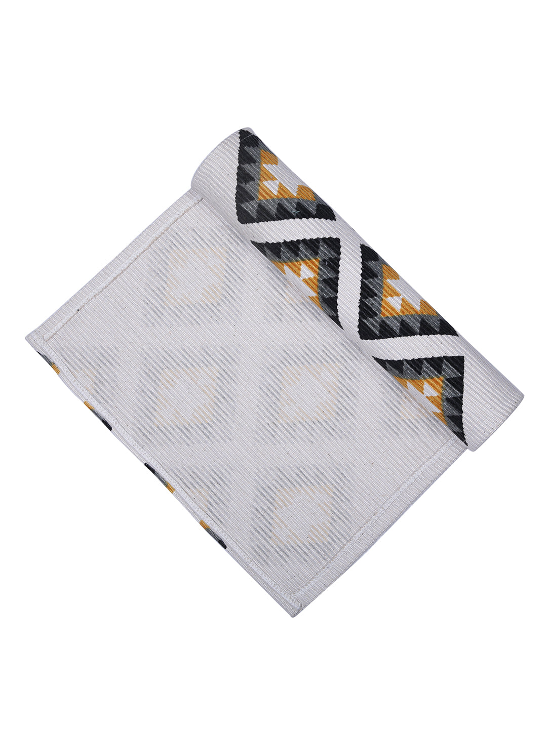 Table Placemats in Black/Grey color made with  Cotton Material , Kitchen Linen - 6 Pcs Set