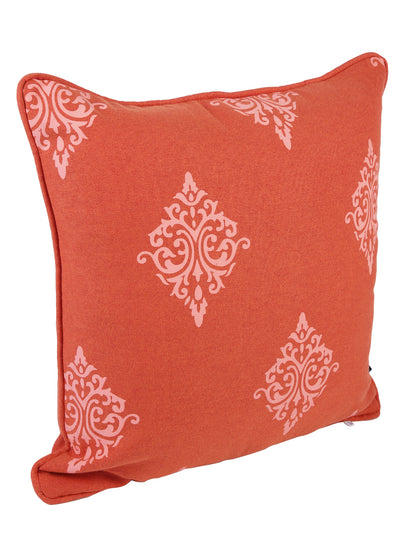 Soumya Rust 2 Pieces Ethnic Motifs Square Pure Cotton Cushion Covers