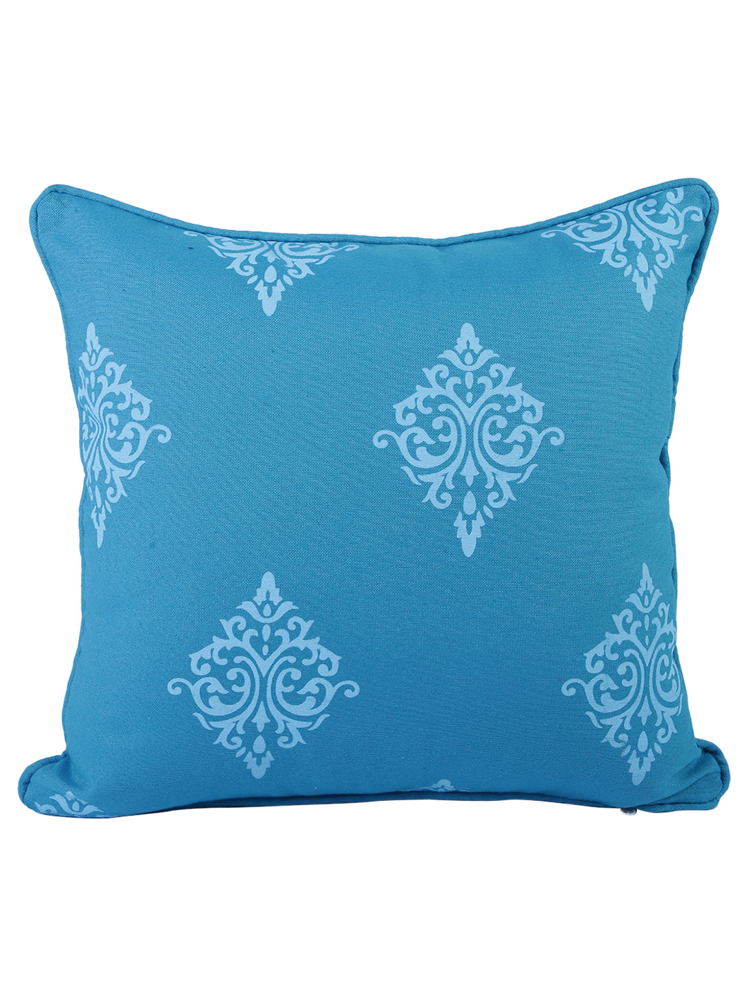 Soumya 2 Pieces Blue Ethnic Motifs Pure Cotton Square Cushion Covers