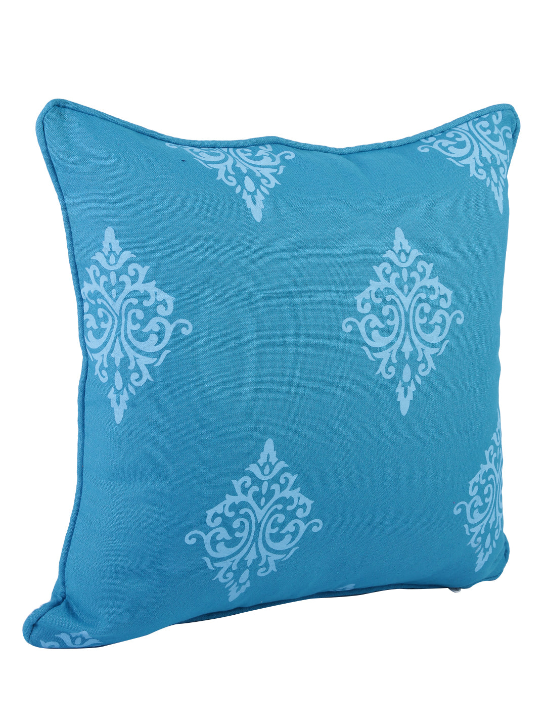 Soumya 2 Pieces Blue Ethnic Motifs Pure Cotton Square Cushion Covers