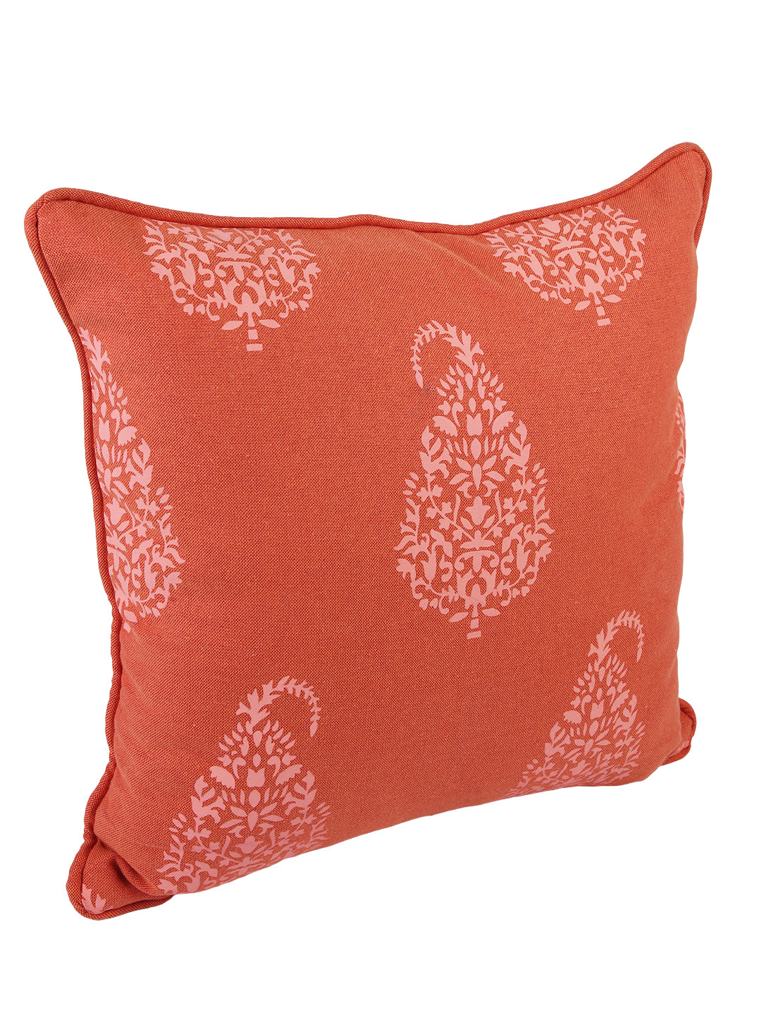 Soumya Rust 2 Pieces Ethnic Motifs Square Pure Cotton Cushion Covers