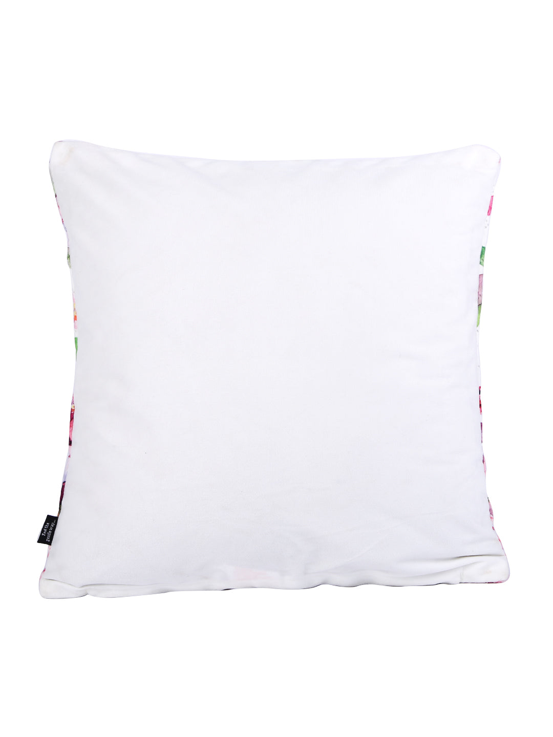 Soumya Pink & White 2 Pcs Floral Square Cushion Covers