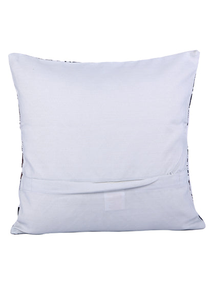 Soumya Brown & White2 Pieces Abstract Textured Square Cushion Covers