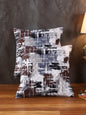 Soumya Brown & White2 Pieces Abstract Textured Square Cushion Covers