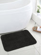 Set for 2 Microfiber Anti-Skid Washable Water Absorbent Mat Grey Color for Door and Bath