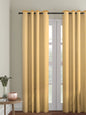 Soumya Premium Lightweight Solid Sheer Gold Color Linen Curtain, Pack of 1