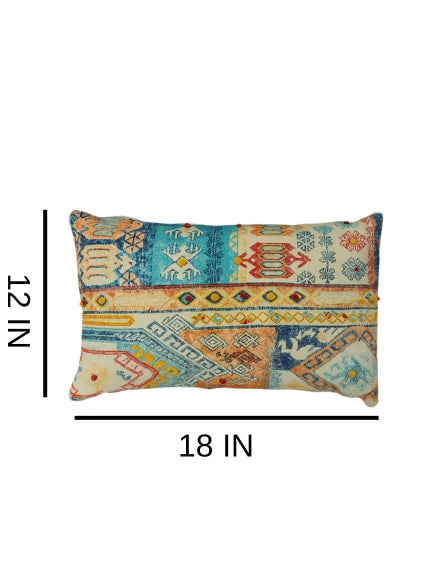 Set Of 2 Boho Mosaic Oblong Cushion – Tribal Ocean Edition