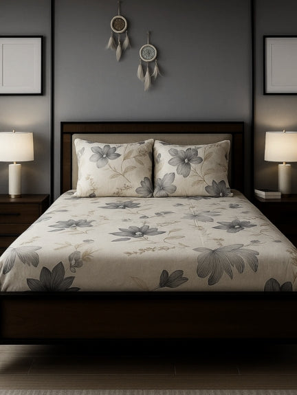 Floral Bliss – Premium Gift-Wrapped Bedsheet Set (3 Pc)