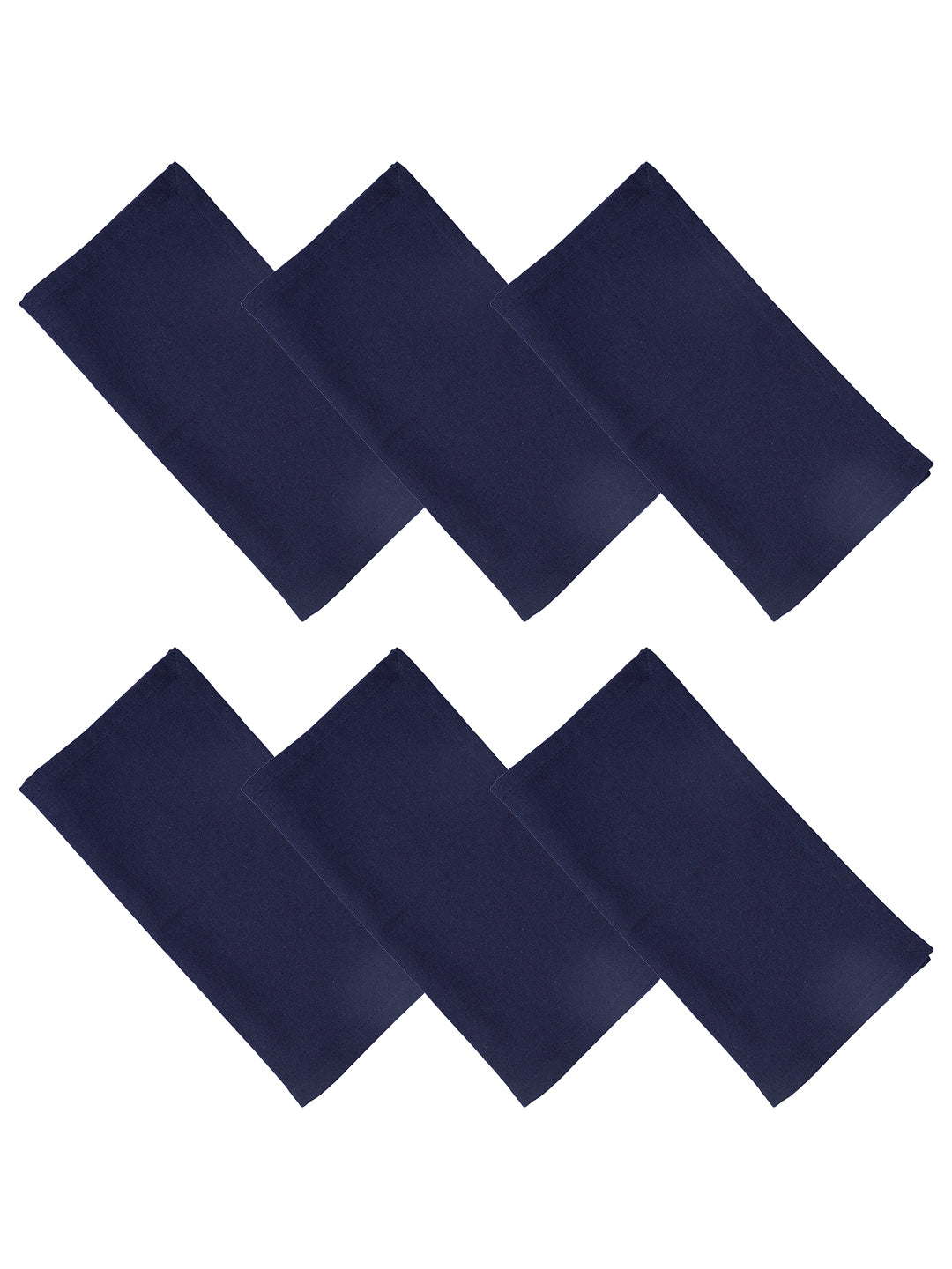 Set of 6 Cotton Plain Navy Blue Color Table Napkin, 6pc Napkin Set