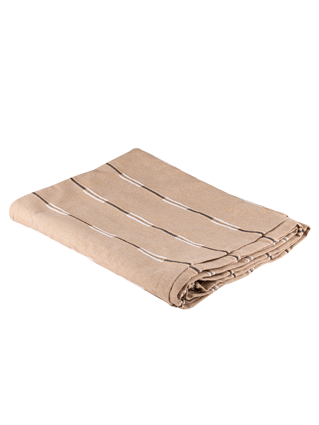 Set of 2 Solid Beige Color Cotton Single Bedcover Set, 1 Single Bedcover, with 1 Pillow Cover