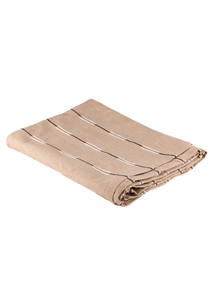 Set of 2 Solid Beige Color Cotton Single Bedcover Set, 1 Single Bedcover, with 1 Pillow Cover