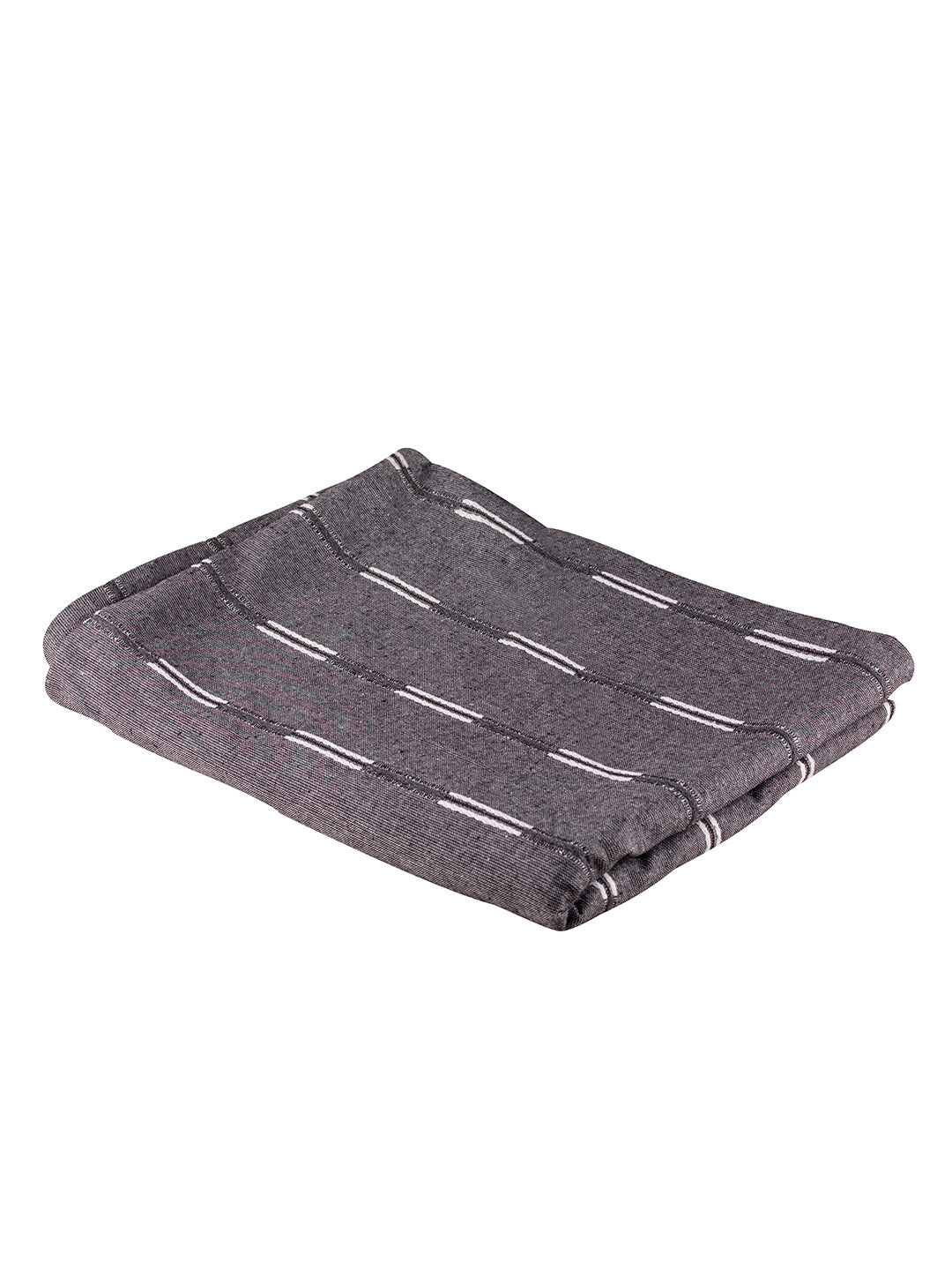 Set of 2 Solid Grey Color Cotton Single Bedcover Set, 1 Single Bedcover, with 1 Pillow Cover