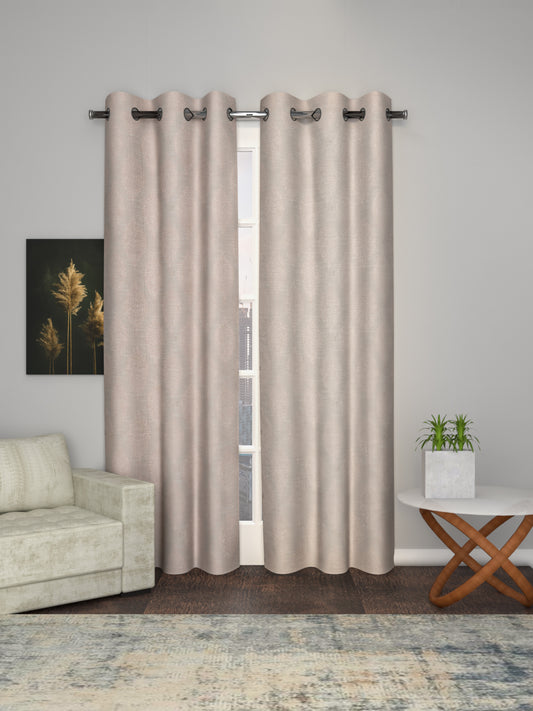 Curtains and Sheers in Grey color made with  Polycotton Material , Curtain - 1 pc