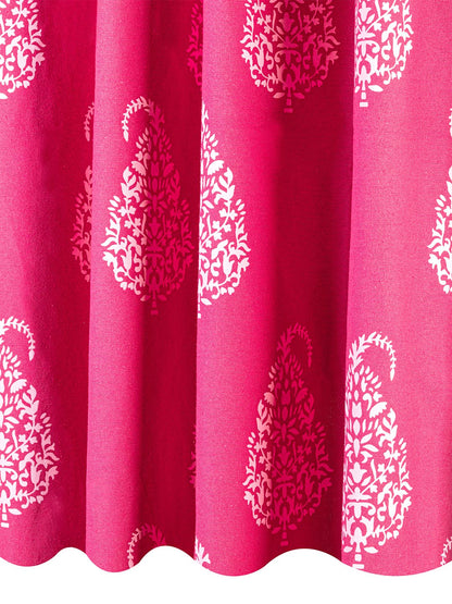 Printed Curtain in Pink/Fushia color made with  Cotton Material , Curtain - 1 pc