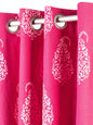 Printed Curtain in Pink/Fushia color made with  Cotton Material , Curtain - 1 pc