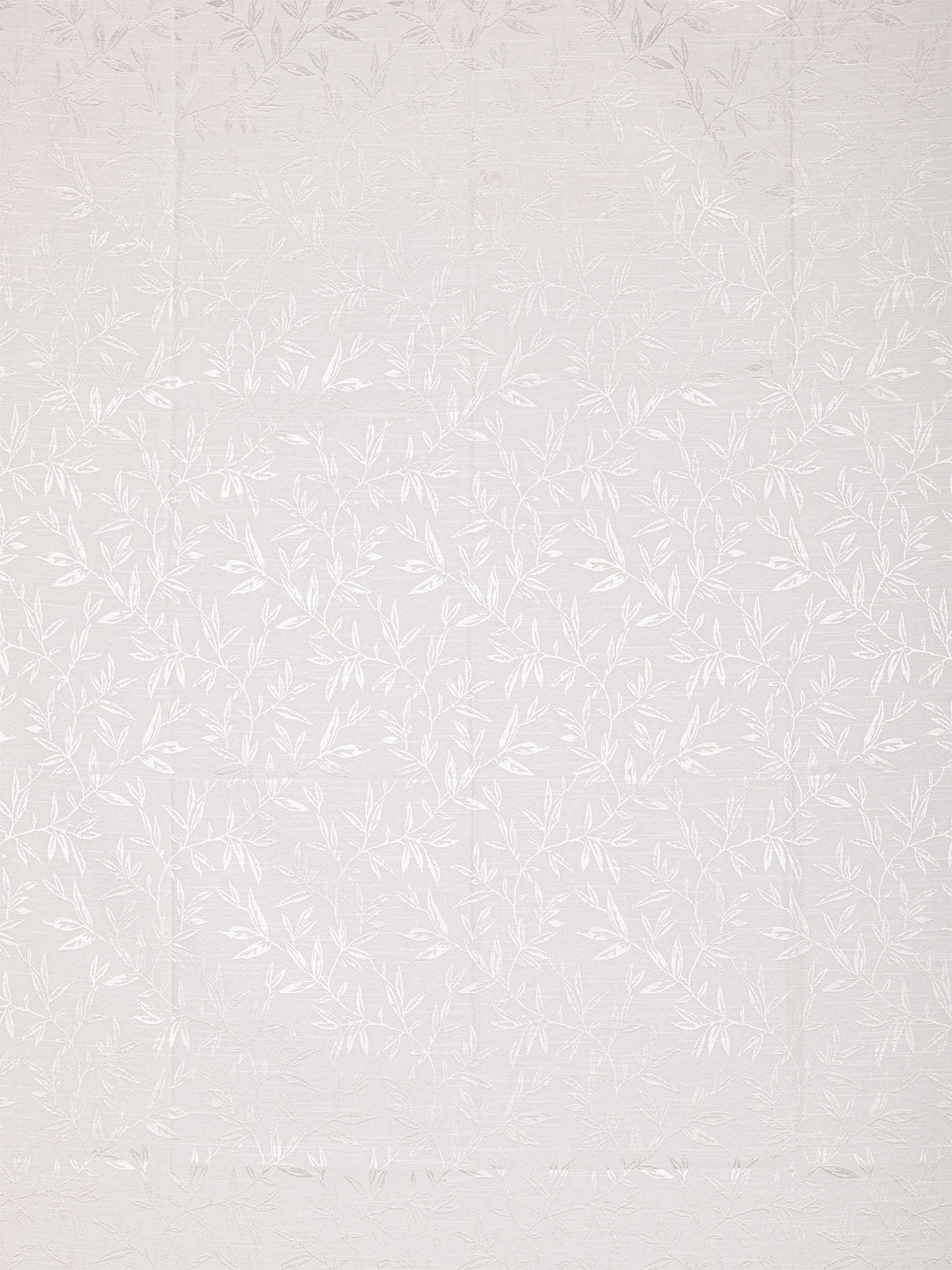 Jacquard woven Curtain in White color made with  Polycotton Material , Curtain - 1 pc