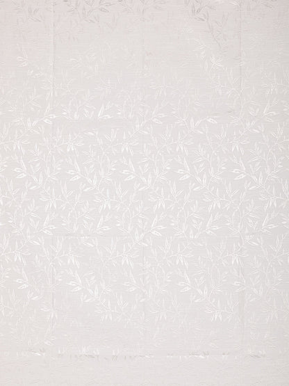 Jacquard woven Curtain in White color made with  Polycotton Material , Curtain - 1 pc