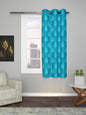 Printed Curtain in Firozi/Aqua color made with  Cotton Material , Curtain - 1 pc