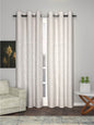 Jacquard woven Curtain in White color made with  Polycotton Material , Curtain - 1 pc