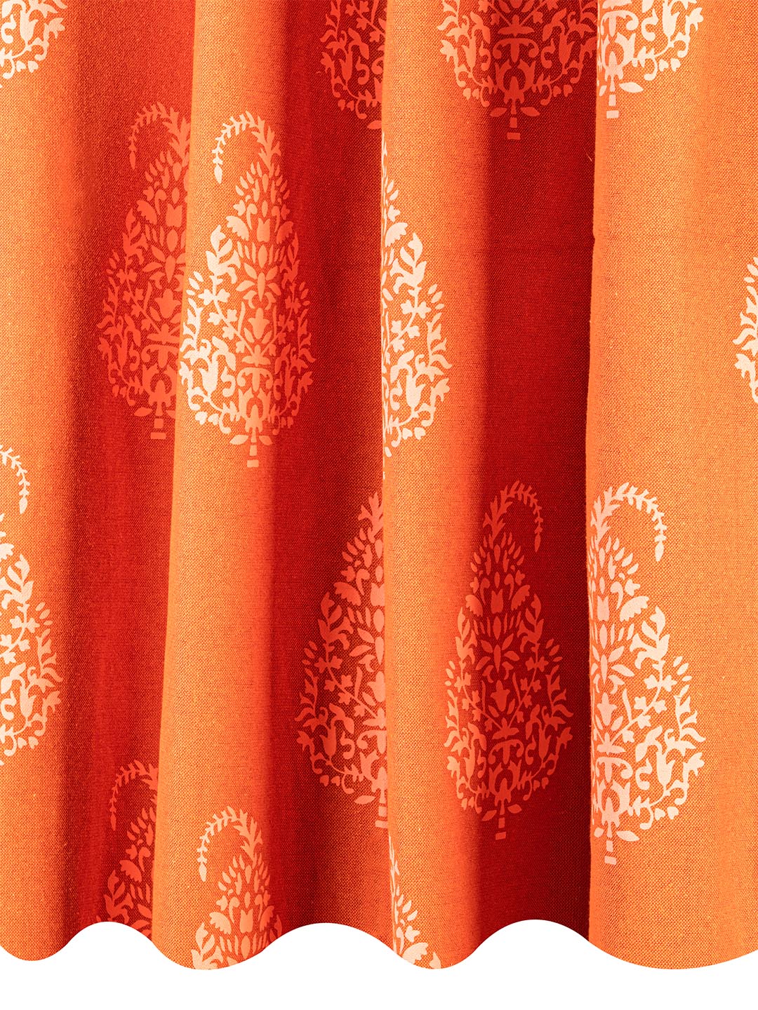 Shamray catty Printed Curtains  in Rust color made with  Cotton Material , Curtain - 1 pc