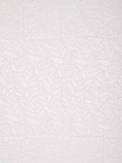 Jacquard Woven Curtain in White color made with  Polycotton Material , Curtain - 1 pc