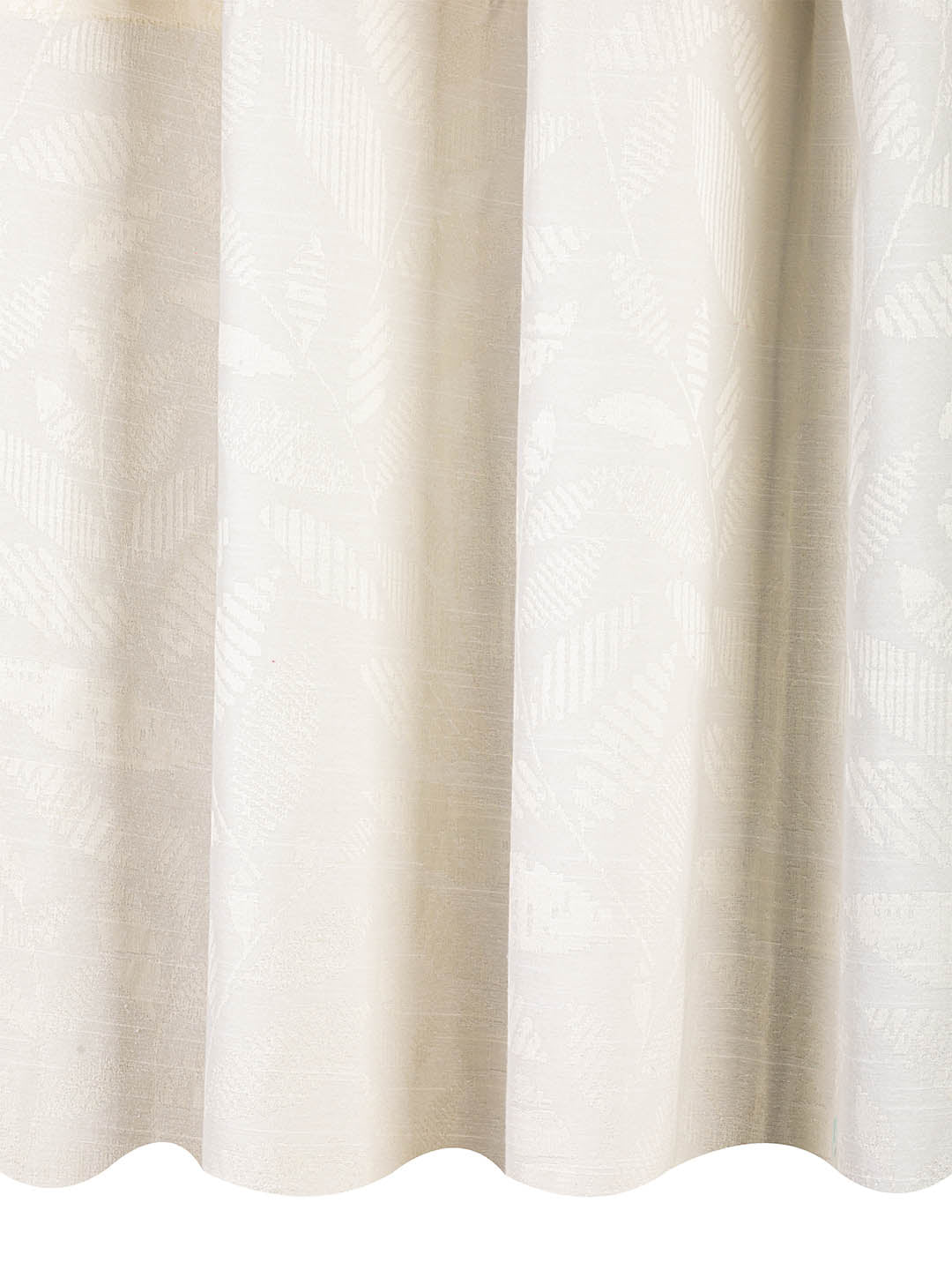 Jacquard Woven Curtain in White color made with  Polycotton Material , Curtain - 1 pc