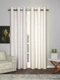 Jacquard Woven Curtain in White color made with  Polycotton Material , Curtain - 1 pc