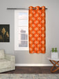 Printed Curtain in Rust color made with  Cotton Material , Curtain - 1 pc