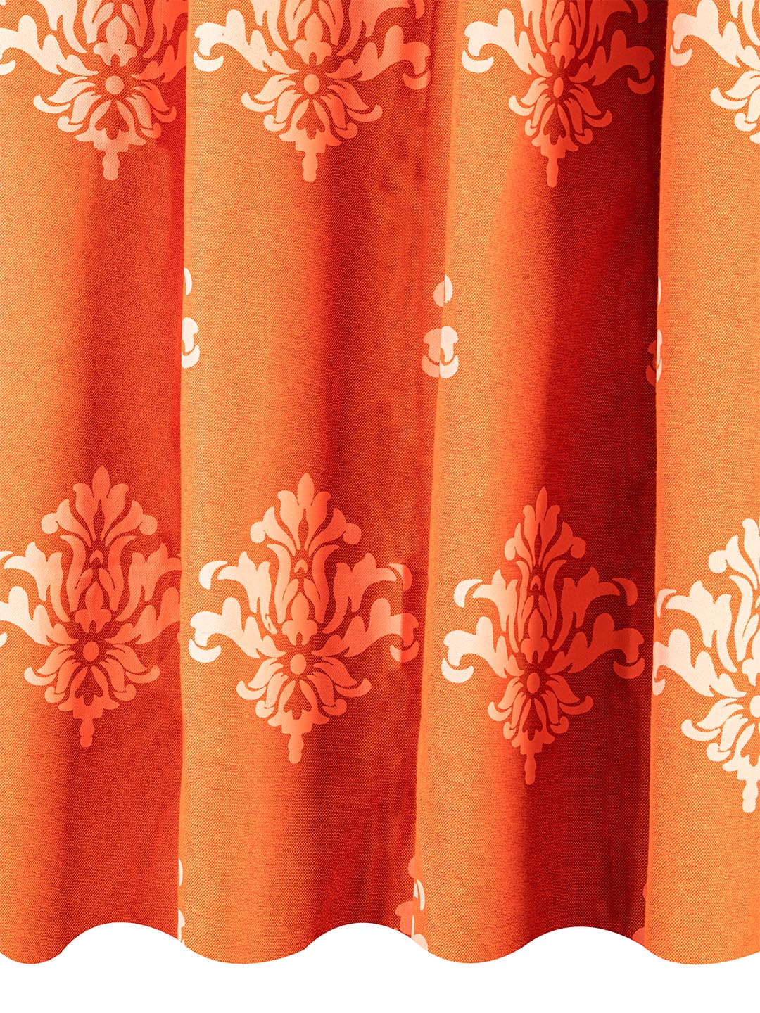 Printed Curtain in Rust color made with  Cotton Material , Curtain - 1 pc