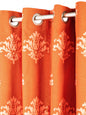 Printed Curtain in Rust color made with  Cotton Material , Curtain - 1 pc