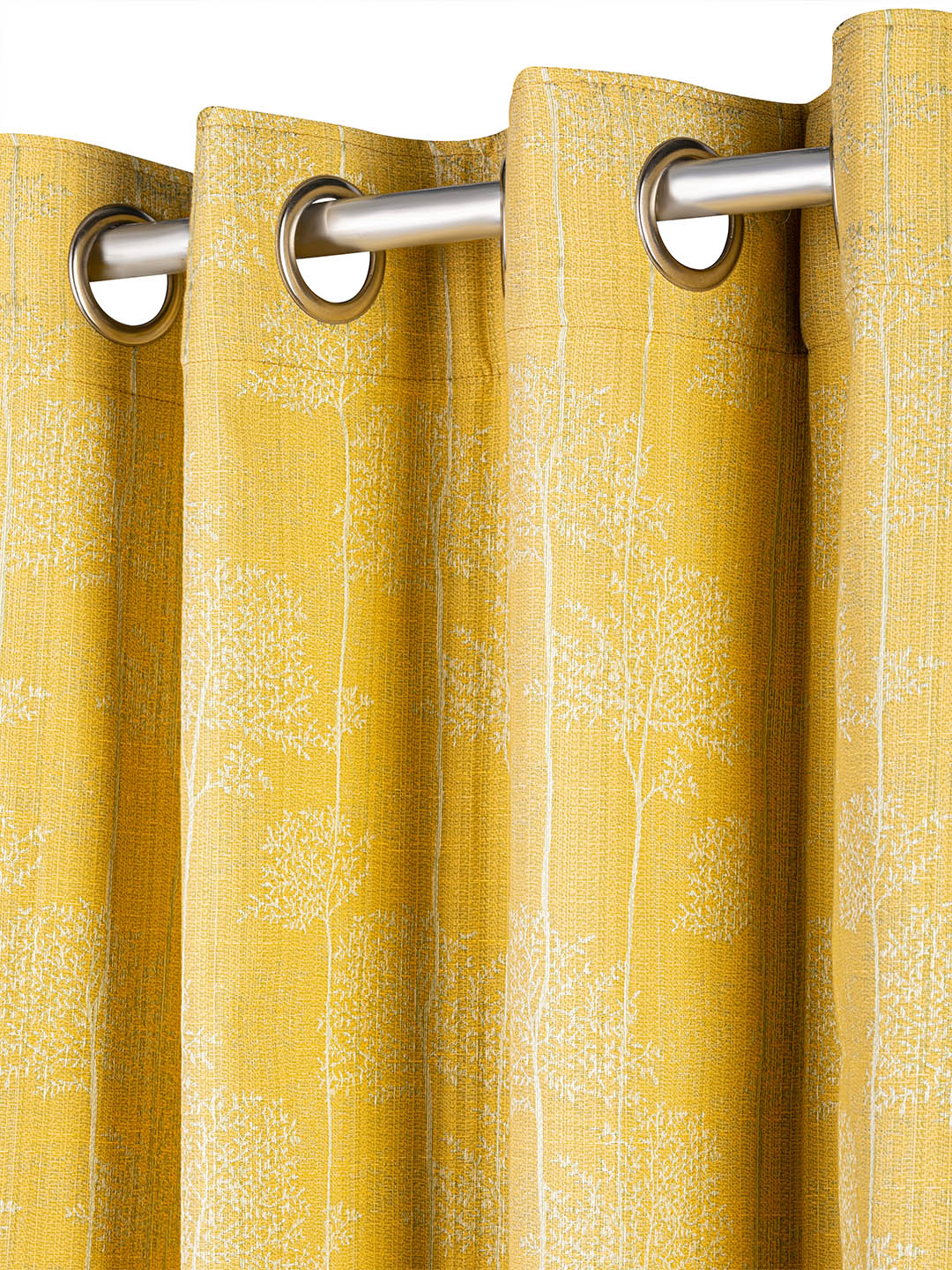 Jacquard woven Curtain in Pista Green/Yellow color made with  Polycotton Material , Curtain - 1 pc