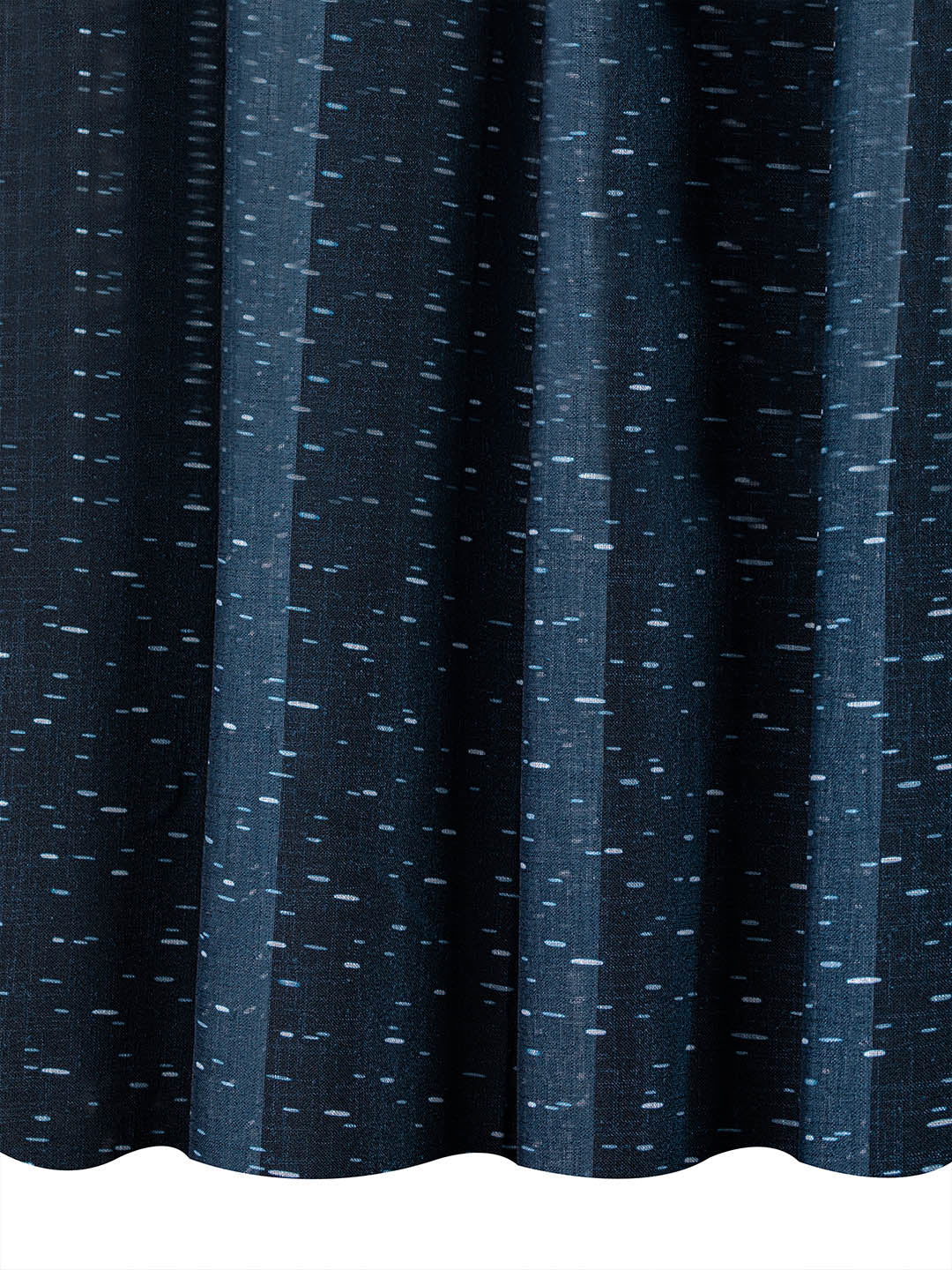 Sheer printed curtain in Navy Blue color made with  Polylinen Material , Curtain - 1 pc