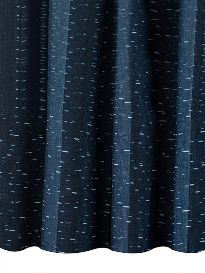 Sheer printed curtain in Navy Blue color made with  Polylinen Material , Curtain - 1 pc