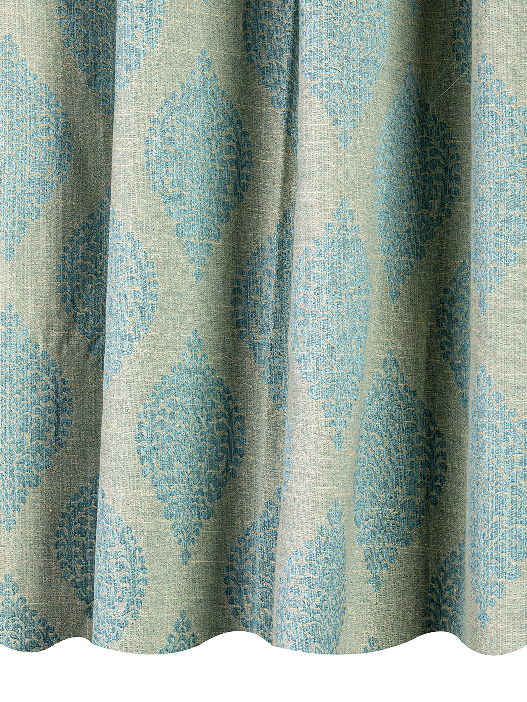 Curtains and Sheers in Firozi color made with  Polycotton Material , Curtain - 1 pc