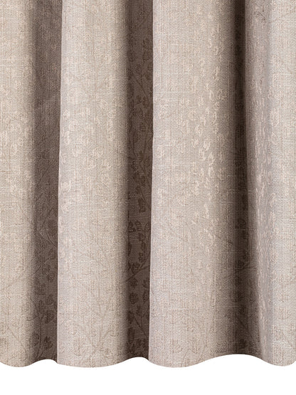 Jacquard Woven Curtain and Sheers in Grey color made with  Polycotton Material , Curtain - 1 pc