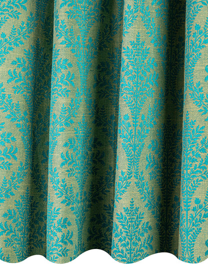 Curtains and Sheers in Firozi color made with  Polycotton Material , Curtain - 1 pc