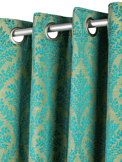 Curtains and Sheers in Firozi color made with  Polycotton Material , Curtain - 1 pc